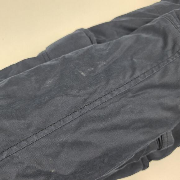 VTG Y2K Abercrombie & Fitch Parka Coat Women's Small Navy Faux Fur Sherpa Lined - Picture 11 of 11